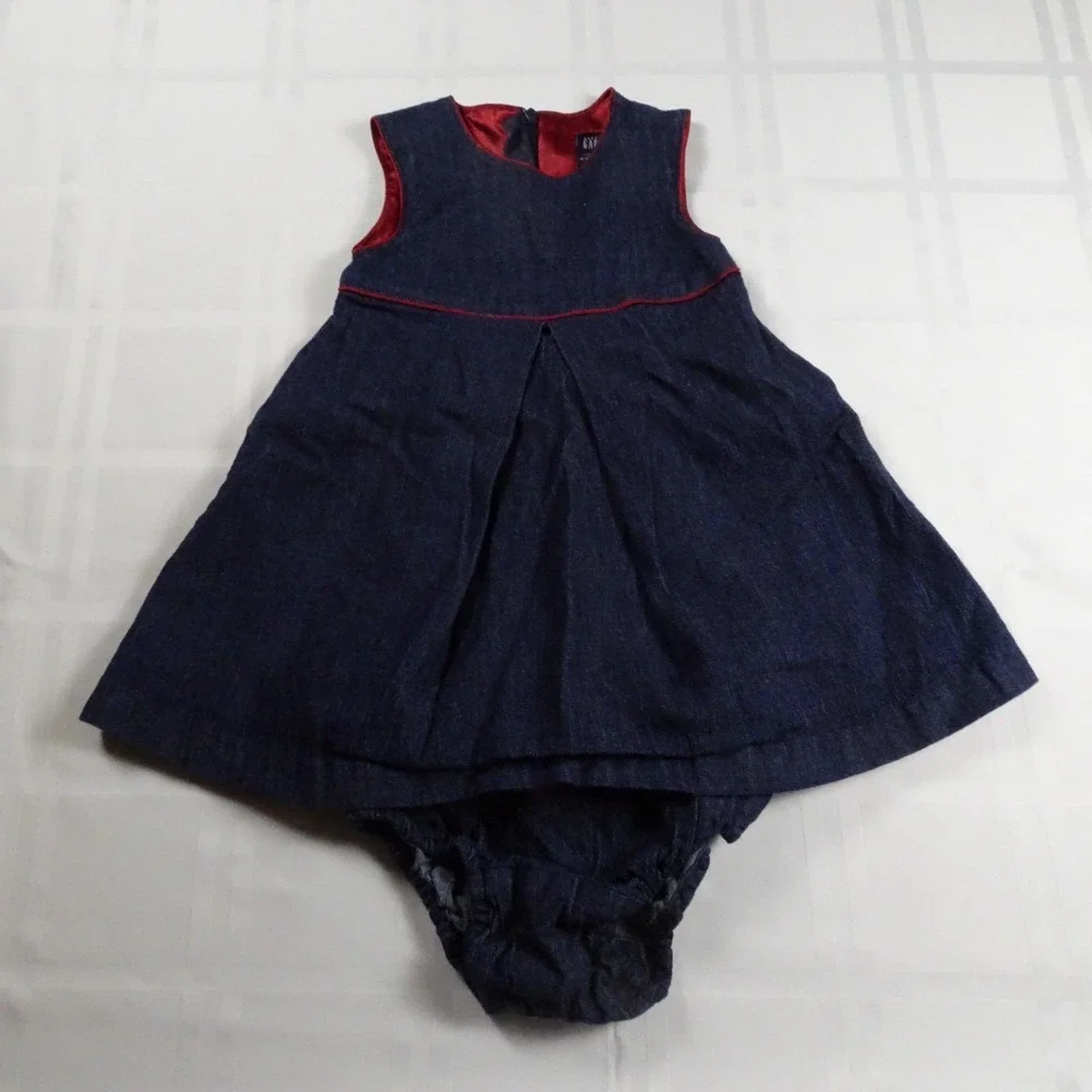 Vintage Baby Gap Denim Dress and Bloomers. 12-18 months.‎